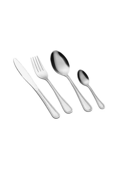 Generic 16 Piece Stainless Steel Silverware Cutlery Set, Border Design Flatwa...