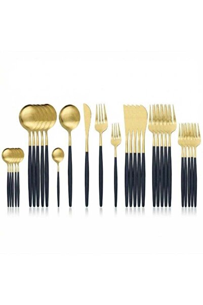 Generic 30-Piece Stainless Steel Cutlery Set Kitchen Utensil Set Western Tabl...