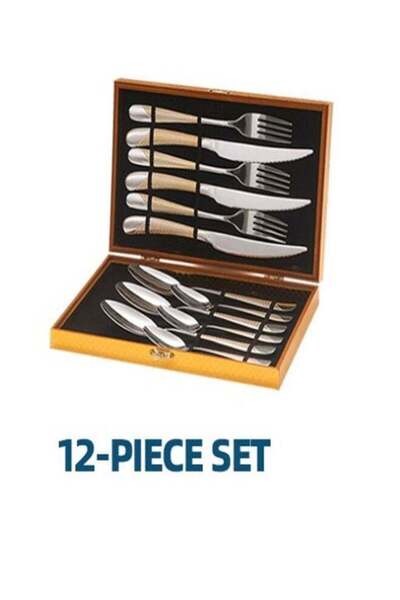 Generic 12 Piece Stainless Steel Cutlery Set with Sleek Mirror Finish Include...