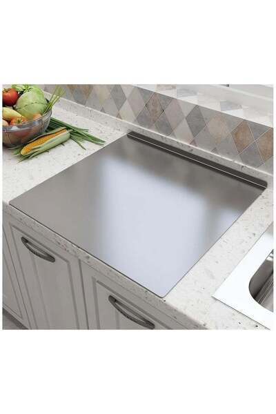 Generic Stainless Steel Pastry Board with counter lip. Large Steel Pastry Boa...
