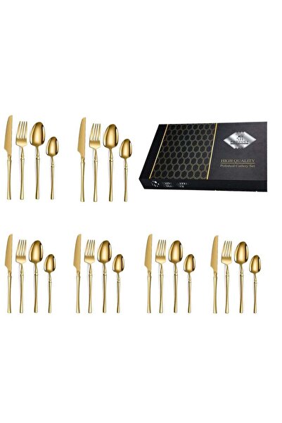 Generic 24-Piece Elegant Stainless Steel Cutlery Set, Dishwasher Safe Tablewa...