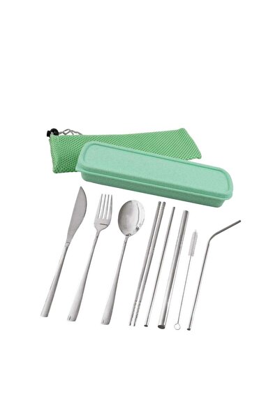 Generic Portable Travel Utensils, Reusable Cutlery Camping Utensil Set with C...