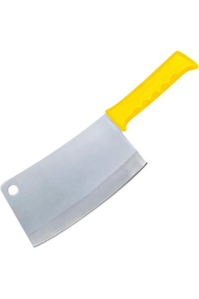 Generic Kitchen Master 8 Inch Stainless Steel Meat Cleaver with Yellow Handle