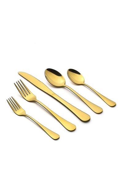 Generic 20-Piece Stainless Steel Flatware Cutlery Set Gold 25 x 8 x 5cm