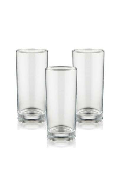 Generic 380ML Clear Glass Set of 3 Long Glass Double Old Fashioned Rocks Glas...