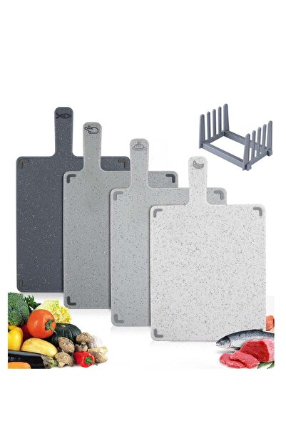 Generic Durable BPA Free Plastic Chopping Board Set with Stand Dishwasher Saf...