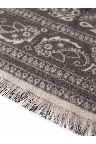 novon Eșarfă/Bandană Glencoe cu textură cașmir, design triunghiular, cu franjuri, ultra premium, cu două fețe (200 cm x 100 cm)