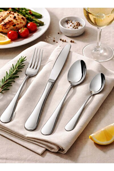 Generic 24pcs Premium Silverware Cutlery Set, Heavy Duty Stainless Steel Flat...