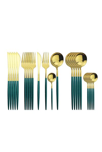 Generic MahMir® Flatware Serving Set 24 Piece, Stainless Steel Silverware Set...