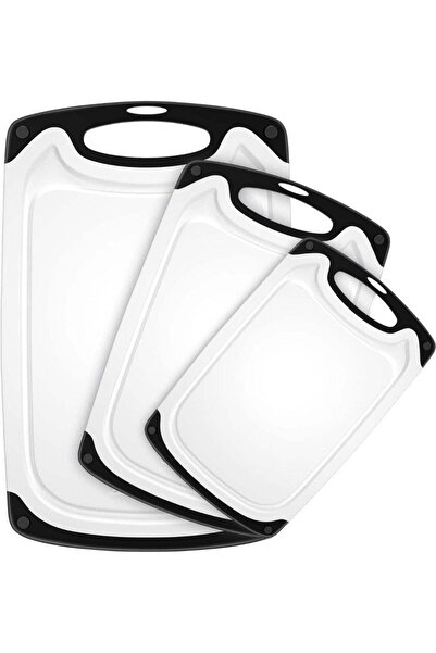 Generic 3‑Piece Plastic Cutting Board Set, Dishwasher‑Safe Kitchen Chopping B...