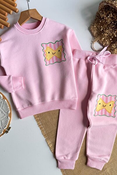NOBLEKIDS Girl's Cake Printed Tracksuit Set