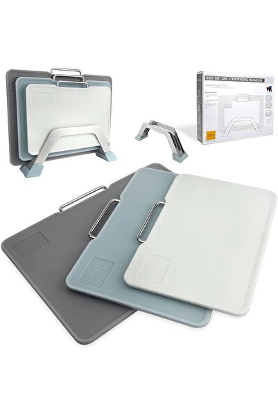 Generic Cutting Boards For Kitchen Dishwasher Safe,Set Of 3 With Holder,Plast...