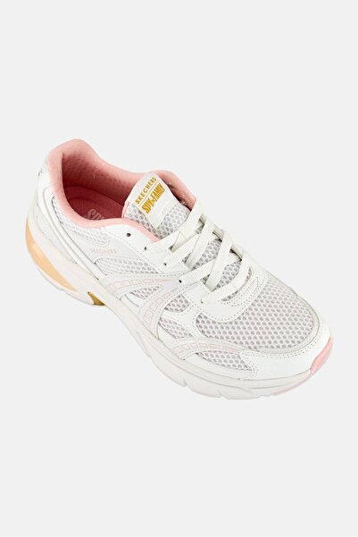 SKECHERS حذاء نسائي خارجي برباط من شادو، أبيض