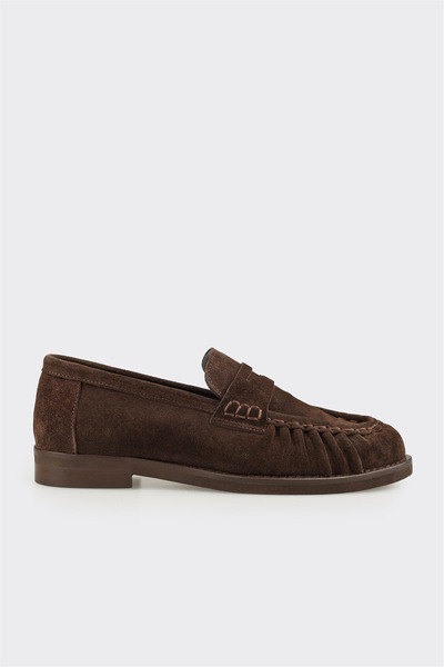 Elle Shoes Kahve Deri Kadın Günlük Ayakkabı