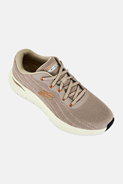 SKECHERS Men Raod Wave Lace Up Walking Shoes, Taupe