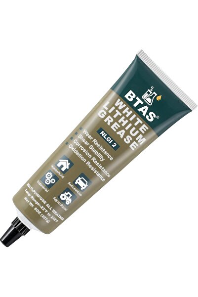 BTA Lubrifiant Multi‑Funcțional-BTAS White Lithium Grease NLGI 2, 8 oz,