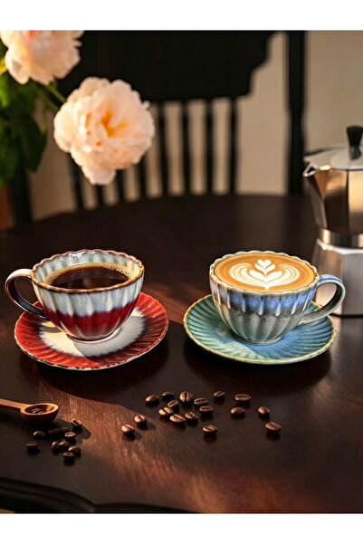 Generic Brand Kiln-change Ceramic Coffee Cup .Reactive Glaze Ceramic Coffee C...