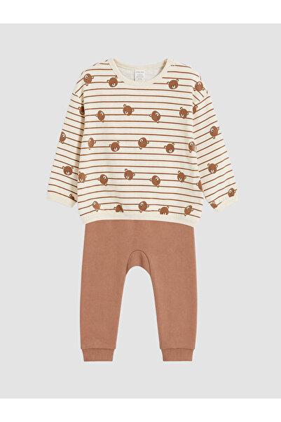 LC Waikiki Rmz Gi̇yi̇m Farkiyla Printed Baby Boy Set