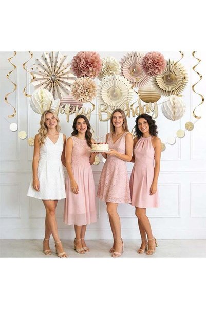Gernetic Champagne Gold Beige Fall Boho Party Decorations, Birthday Decoratio...