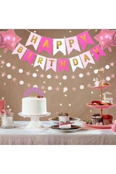 Gernetic 12-inch Metallic Pink Balloons, Heart Star Shape Balloons, Fringe Cu...