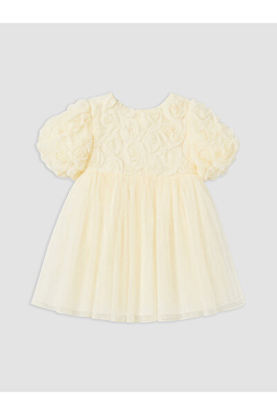 LC Waikiki Lcw Kids Ecru Tulle Floral Girls Evening Dress with Nevavm Difference