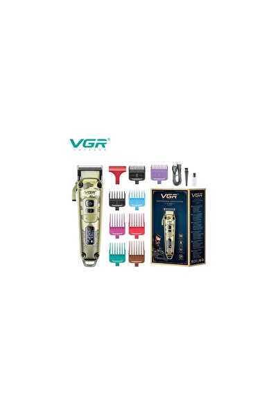 VGR ماكينة حلاقة كهربائية ذهبية V-005 – ماكينة تشذيب اللحية اللاسلكية القابلة...