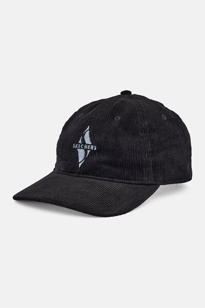 SKECHERS Men Embroidered Logo Adjustable Cap, Black