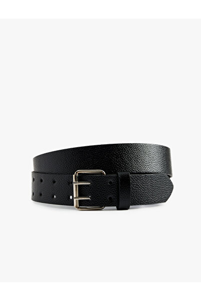 Koton Faux Leather Belt with Double Hole Buckle