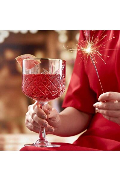 Paşabahçe Set de 4 pahare de cocktail Pasabahce Timeless Golden Touch 490 ml
