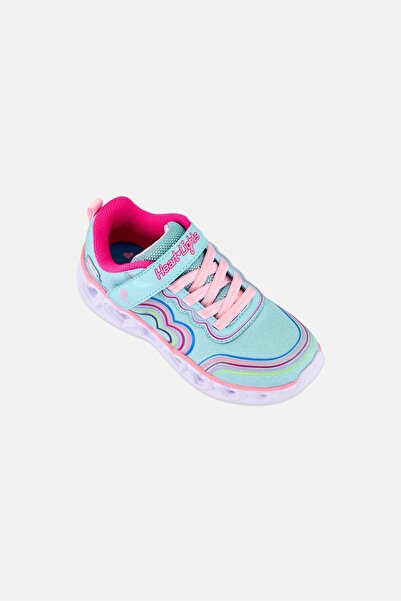 SKECHERS Kids Girl Slight Heart Light Velcro Closure Outdoor Shoes, Multicolor