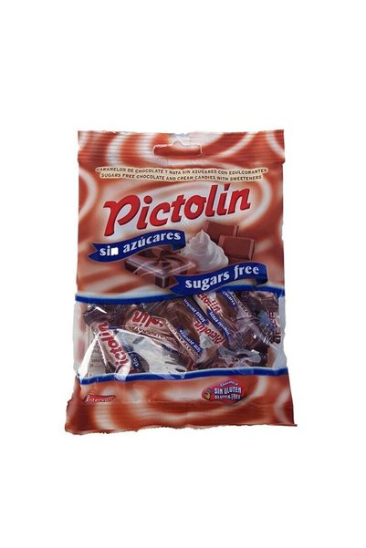 Intervan S.A. Bomboane de ciocolată și smântână fără zahăr, Pictolin, 65g
