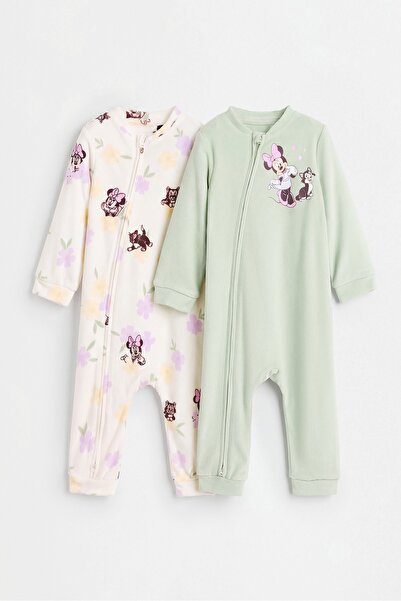 LEFTIES Pack 2’li Minnie Mouse ©Disney kadife pijama tulumu