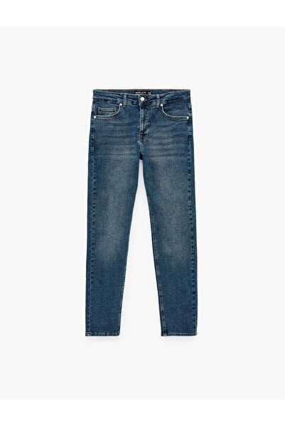 Koton Regular Waist Pocketed Cotton Slim Fit Jean Trousers - Brad Jean