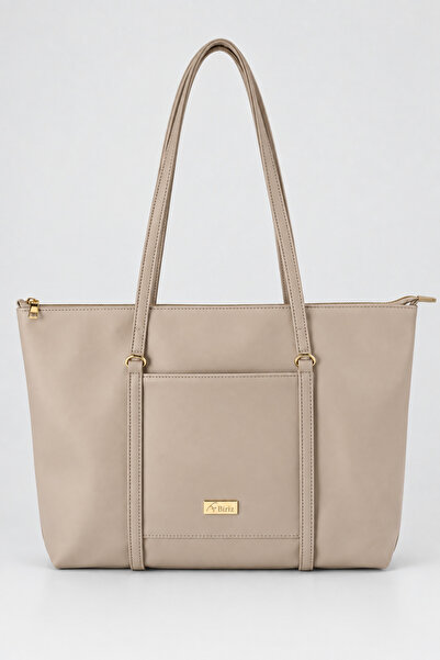 birizmoda Pera Women's Parachute Fabric Shoulder Bag - Mink