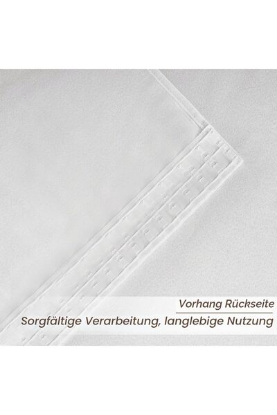 MRTREES Perdele scurte din in transparent 140x137 cm, set de 2 cu cârlige – Alb