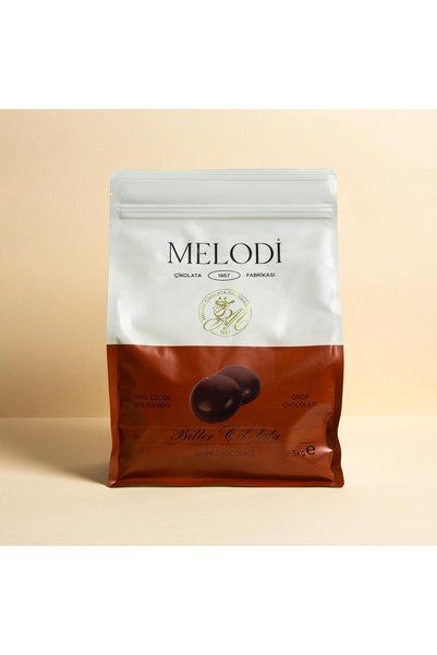 Melodi Çikolata %60 Bitter Pul Çikolata 2,5kg