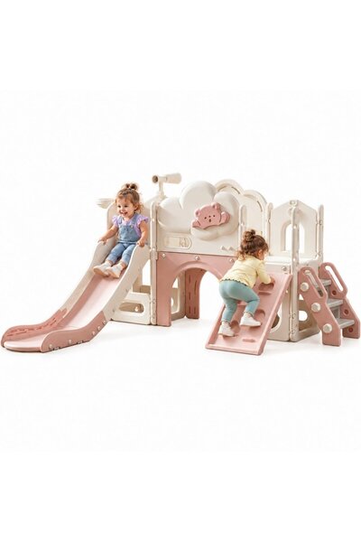 Nichiduta Garden Spatiu de joaca pentru copii Sky Bear 10 Pink/White, cu tobo...