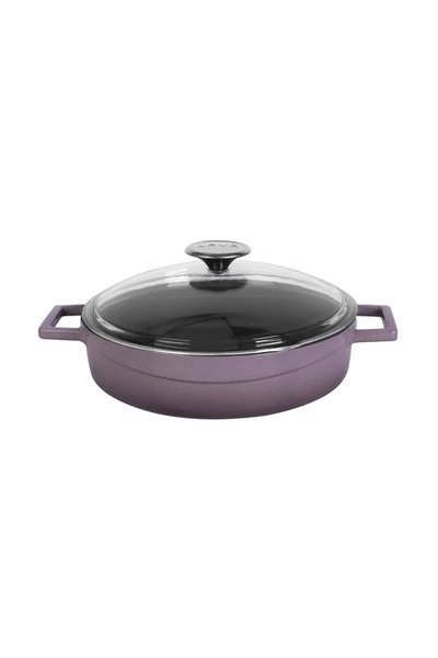 Lava Cast iron casserole dish, 28cm/3.5L, "Glaze", Purple -