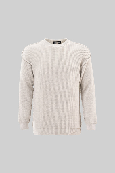 Machinist Men's Thessaloniki Knitted Dirty Stitching Crew Neck Oversize Knitw...