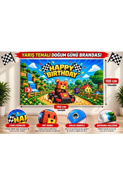 Bkmc Super Bear Doğum Günü Vinil Branda Arka Fon | İyiki Doğdun | Çocuk Parti...