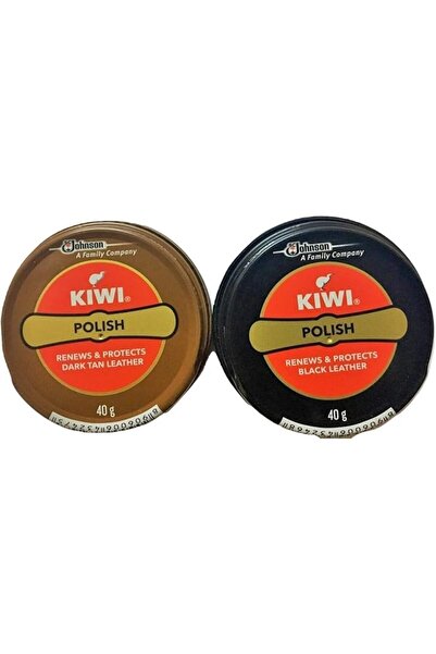 GENERAL Kiwi Shoe Polish Paste Black and dark tan [Pack Of 2 (one each)]