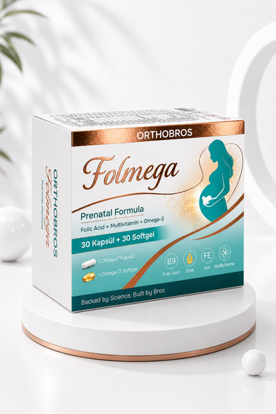 Folmega Folik Asit ve Omega 3 – DHA, Multivitamin, Demir, D3 K2 – Anne Adayları İçin 30 Kapsül- 30 Softgel