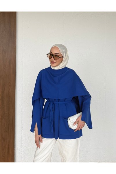Ulugöl Tekstil Buttoned Collar Pocketed Single Sweater