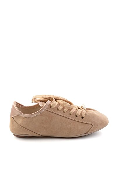 Bambi Camel Süet Kadın Sneaker K01235044772