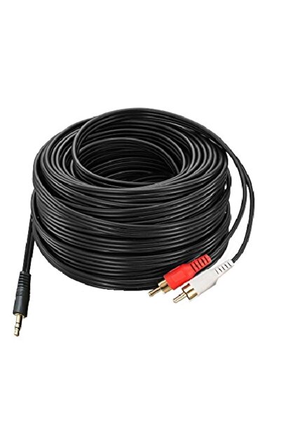 Praize Cablu audio 2x RCA - Jack 3.5 Stereo, Lungime 10m - Tip Mascul-Mascul ...