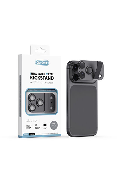 Go-Des iPhone 18 Pro Uyumlu Go Des CL-23 Anti Reflective Standlı Kamera Lens ...