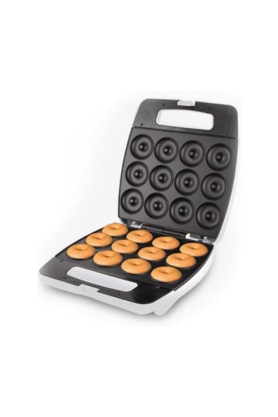 Tradeo Electric Non-Stick Donut Maker - 12 Cavity Baking Machine with Dual In...