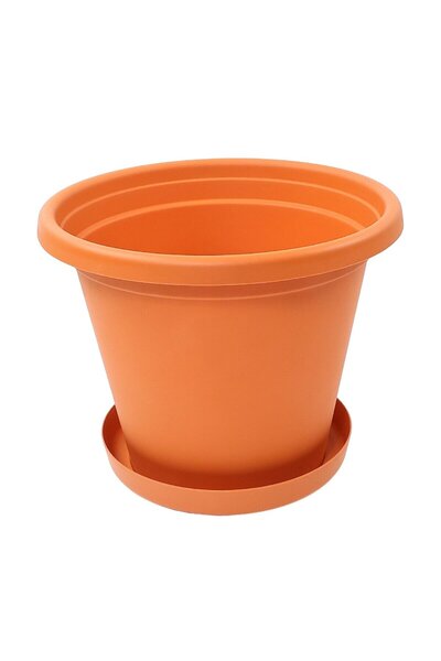 OEM Ghiveci din plastic, Stark Smart Pot, cu farfurie, teracota, D 30 cm