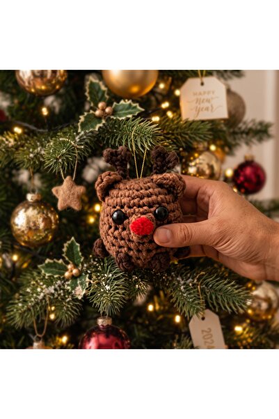 The Gookie Amigurumi Geyik Reindeer Tığ Kiti, Amigurumi Örgü Seti, Tığ Işi Am...