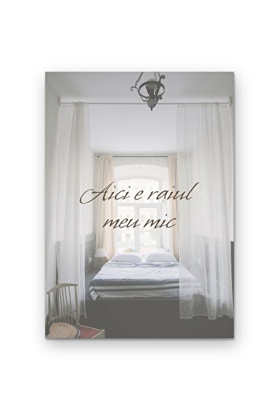 OEM Poster Carton 250g A4, Tablou Wall Art Citat Aici e raiul meu mic, Decor ...